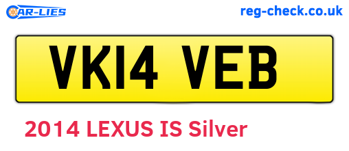 VK14VEB are the vehicle registration plates.