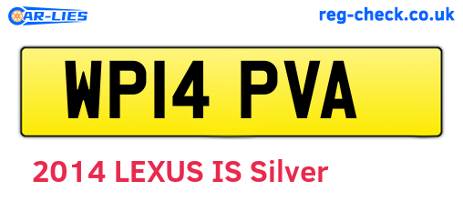 WP14PVA are the vehicle registration plates.