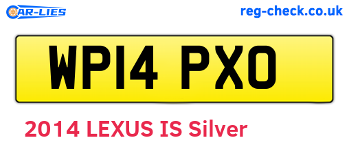 WP14PXO are the vehicle registration plates.