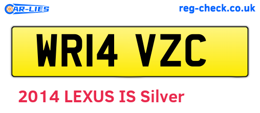 WR14VZC are the vehicle registration plates.