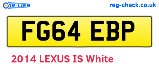 FG64EBP are the vehicle registration plates.