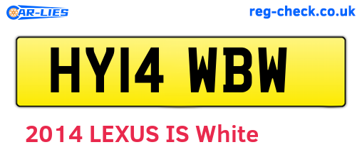 HY14WBW are the vehicle registration plates.