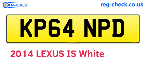 KP64NPD are the vehicle registration plates.