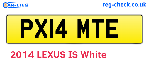 PX14MTE are the vehicle registration plates.