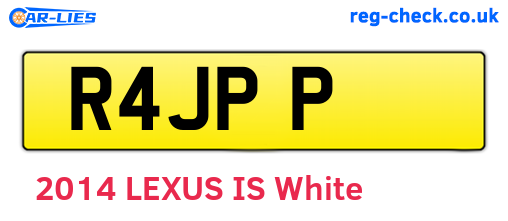 R4JPP are the vehicle registration plates.