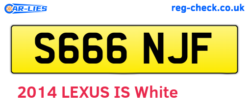S666NJF are the vehicle registration plates.