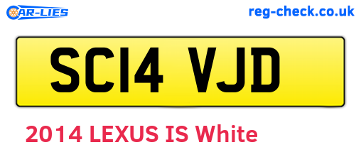 SC14VJD are the vehicle registration plates.