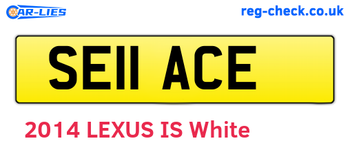 SE11ACE are the vehicle registration plates.