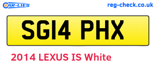 SG14PHX are the vehicle registration plates.