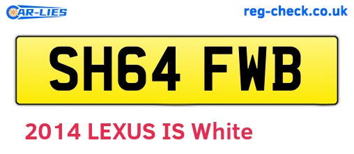 SH64FWB are the vehicle registration plates.