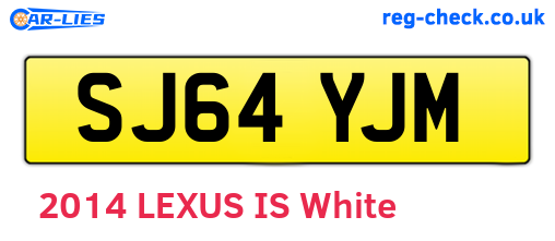 SJ64YJM are the vehicle registration plates.