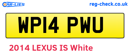 WP14PWU are the vehicle registration plates.