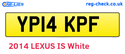 YP14KPF are the vehicle registration plates.