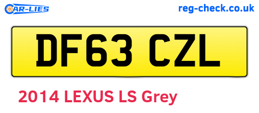 DF63CZL are the vehicle registration plates.
