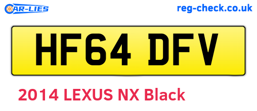 HF64DFV are the vehicle registration plates.