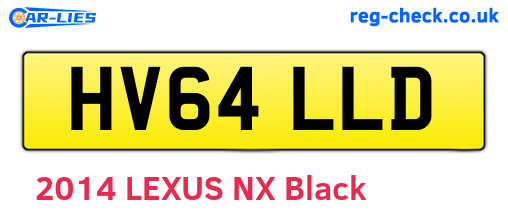 HV64LLD are the vehicle registration plates.
