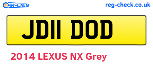 JD11DOD are the vehicle registration plates.