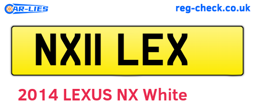 NX11LEX are the vehicle registration plates.