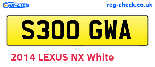 S300GWA are the vehicle registration plates.