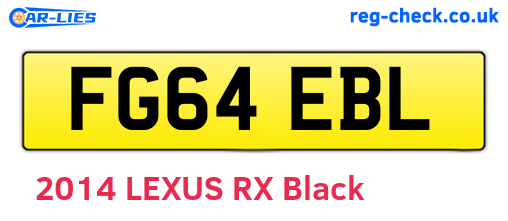 FG64EBL are the vehicle registration plates.
