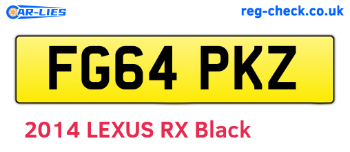 FG64PKZ are the vehicle registration plates.