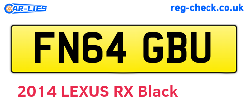 FN64GBU are the vehicle registration plates.