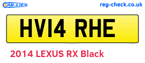 HV14RHE are the vehicle registration plates.