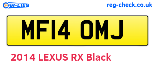 MF14OMJ are the vehicle registration plates.