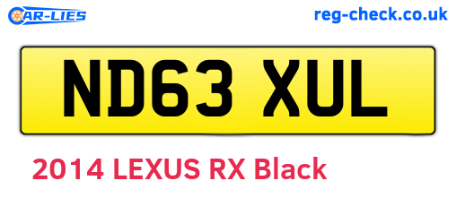 ND63XUL are the vehicle registration plates.