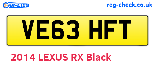VE63HFT are the vehicle registration plates.