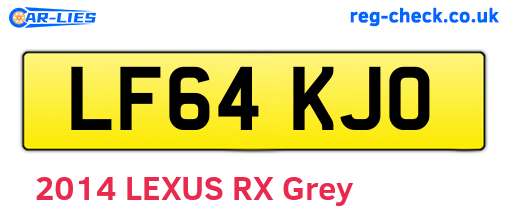 LF64KJO are the vehicle registration plates.