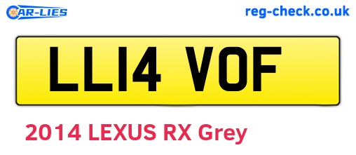 LL14VOF are the vehicle registration plates.