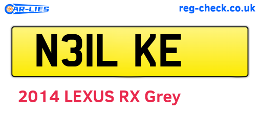 N31LKE are the vehicle registration plates.