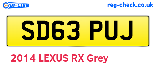 SD63PUJ are the vehicle registration plates.