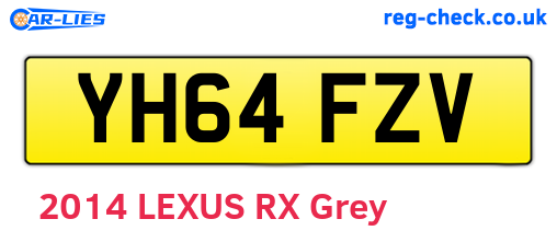 YH64FZV are the vehicle registration plates.