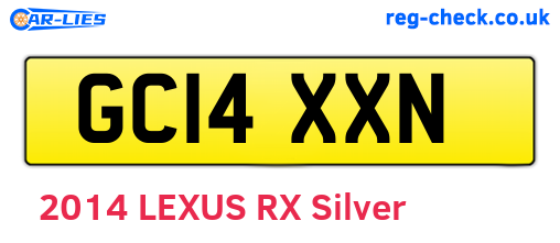 GC14XXN are the vehicle registration plates.