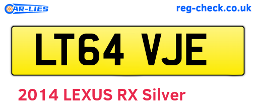 LT64VJE are the vehicle registration plates.