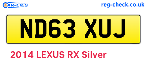 ND63XUJ are the vehicle registration plates.