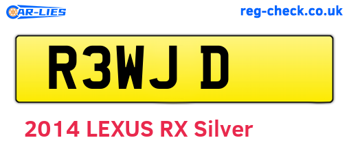 R3WJD are the vehicle registration plates.