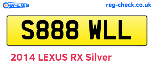 S888WLL are the vehicle registration plates.