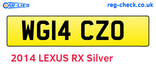 WG14CZO are the vehicle registration plates.
