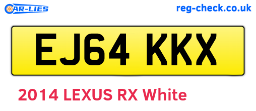 EJ64KKX are the vehicle registration plates.
