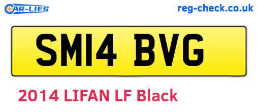 SM14BVG are the vehicle registration plates.