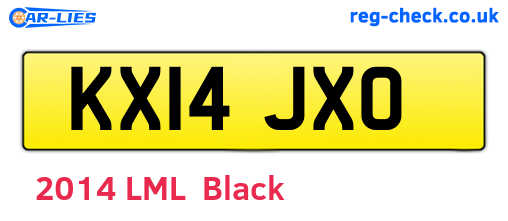 KX14JXO are the vehicle registration plates.