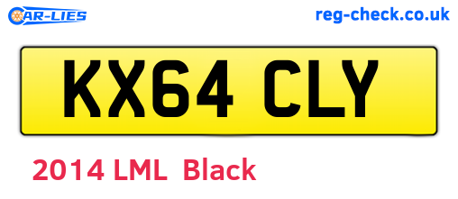 KX64CLY are the vehicle registration plates.