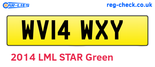 WV14WXY are the vehicle registration plates.