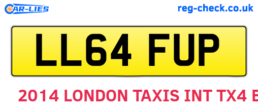 LL64FUP are the vehicle registration plates.