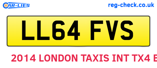 LL64FVS are the vehicle registration plates.