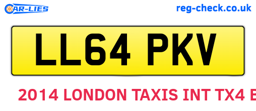LL64PKV are the vehicle registration plates.