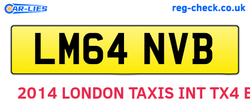 LM64NVB are the vehicle registration plates.